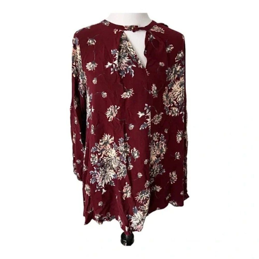 Vintage Havana Red Floral Mini Dress size S